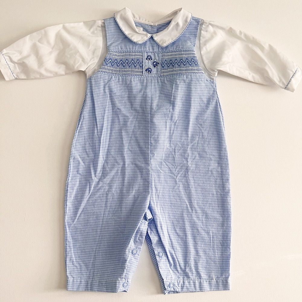 Petit Ami Smocked Cars Romper